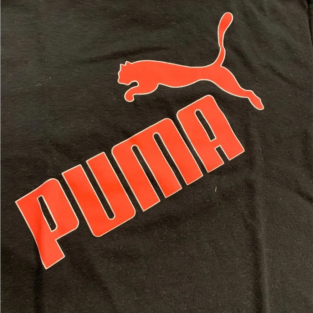 Puma | 2-Piece Short T-Shirt Set Black & Red Athletic Gear Sports Wear M - Picture 6 of 9